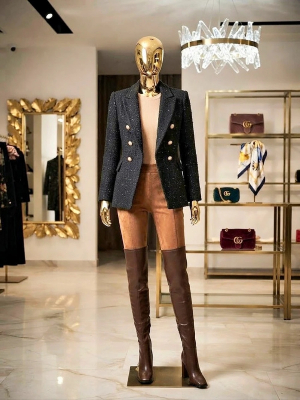 Double-Breasted Black Blazer Like New